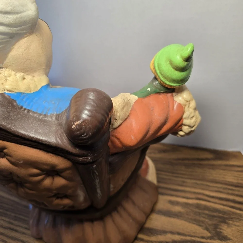 VTG 16.5IN CERAMIC MRS SANTA CLAUS CHRISTMAS FIGURE  ATLANTIC MOLD HANDPAINTED
